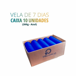 Velas De 7 dias ( votiva ) Azul 100% Parafina Pura com 250 gr celofane liso- 10 Unidades em Oferta na Shopee