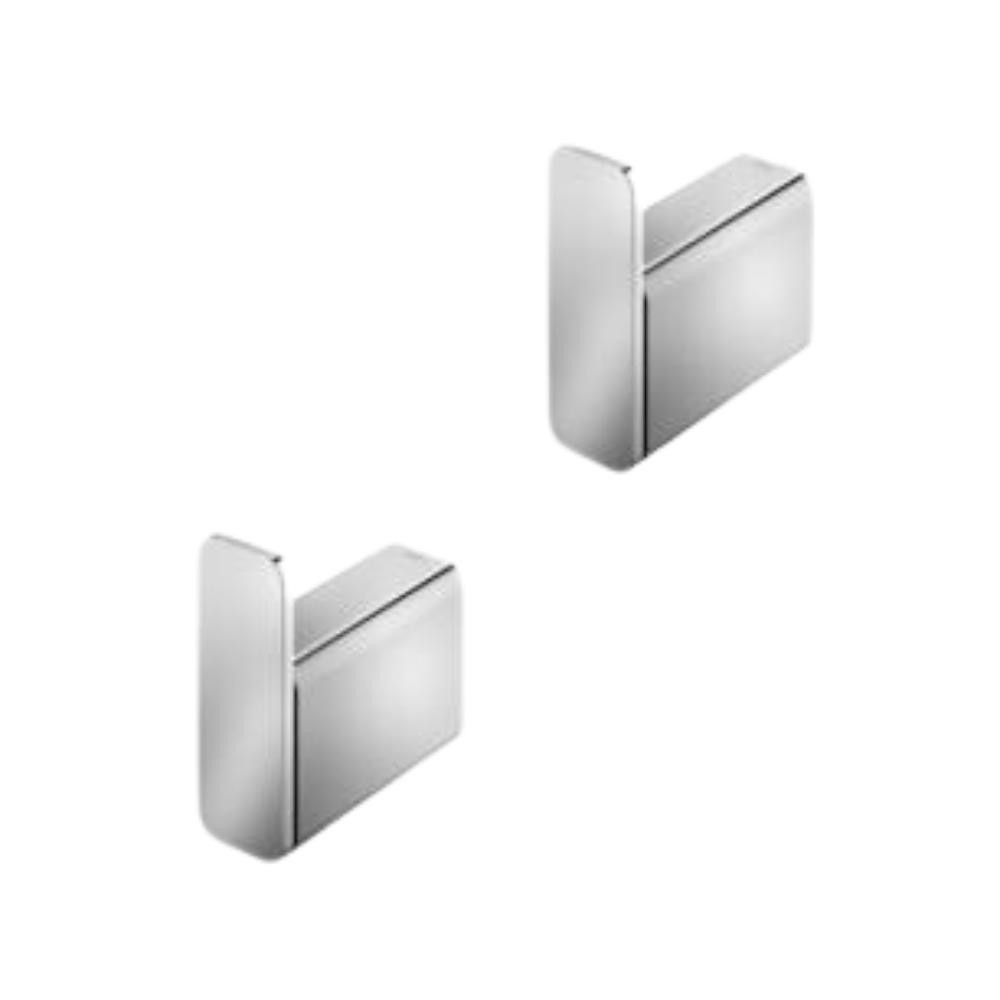 Kit 2 Cabide Flat Cromado Docol - Home & Living