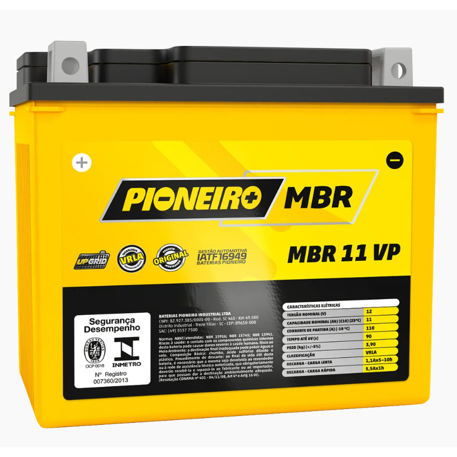 Bateria Moto 11Ah MBR 11 VP GSX-R 1100 W 2000