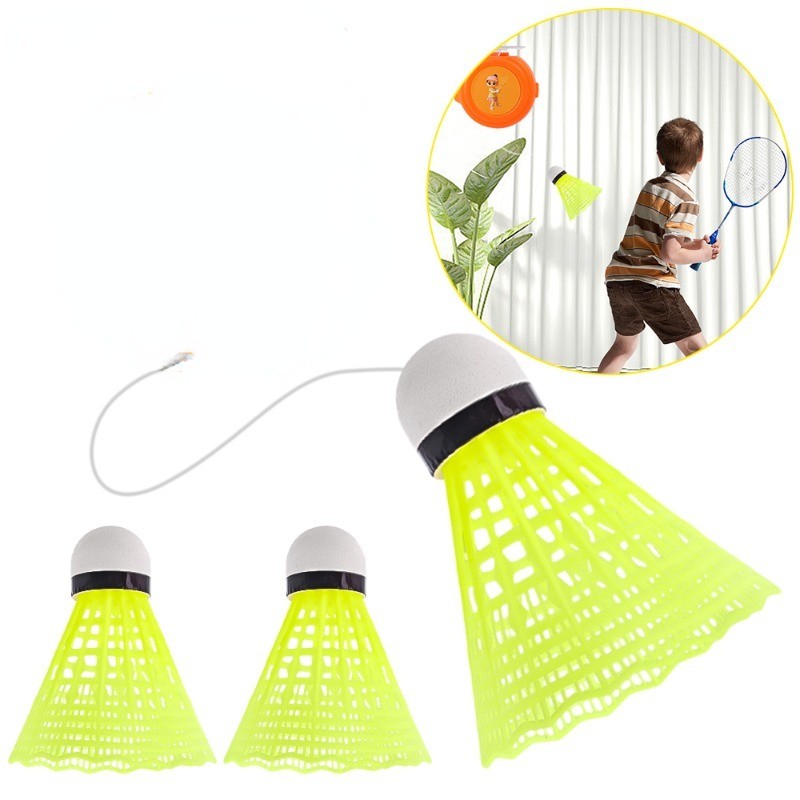 Badminton Rebote Trainer Profissional Elástico Conjunto Auto-Estudo Peteca De Treinamento