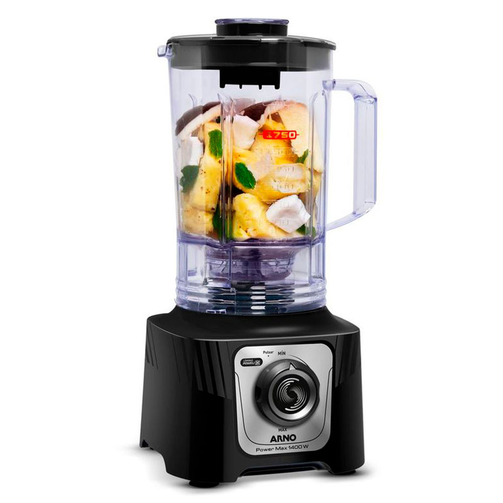 Liquidificador Arno Power Max Comfort LN65 1400W Jarra 3,1L Preto 127V