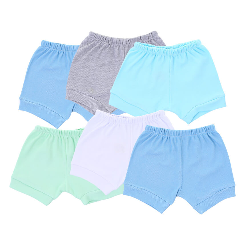 Kit Short Bebê Top Chot Suedine Canelado - 6 Peças - Baby & Kids Fashion