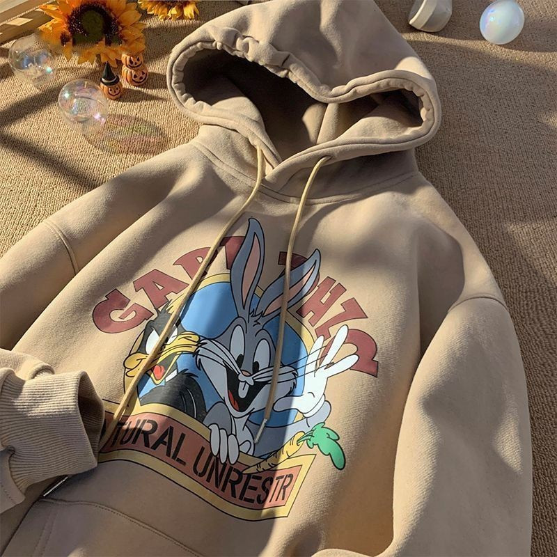 Blusa Moletom Canguru Hoodie Pernalonga Patolino Blusão Com Capuz Flanelado Alta Qualidade