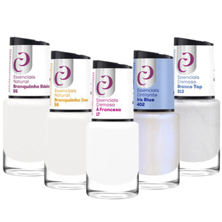 Kit 5 Esmaltes Essenciais Brancos Francesinha 10ml Cora em Oferta na Shopee