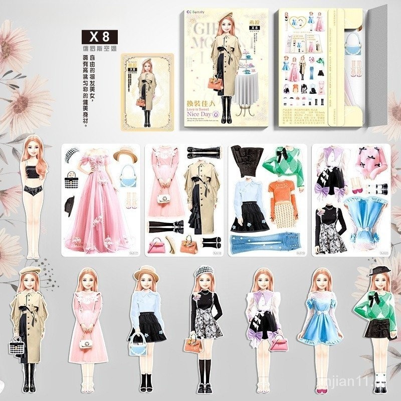 Princesa Magnética Vestida De Papel Boneca Fingir Jogo De Brinquedos , Viagem Atividades De Carros De Estrada , Quebra-Cabeça De Roupas Magnéticas Para Meninas De Pequeno Porte , Aprendizagem Pré-Escolar Criar Imaginação Se