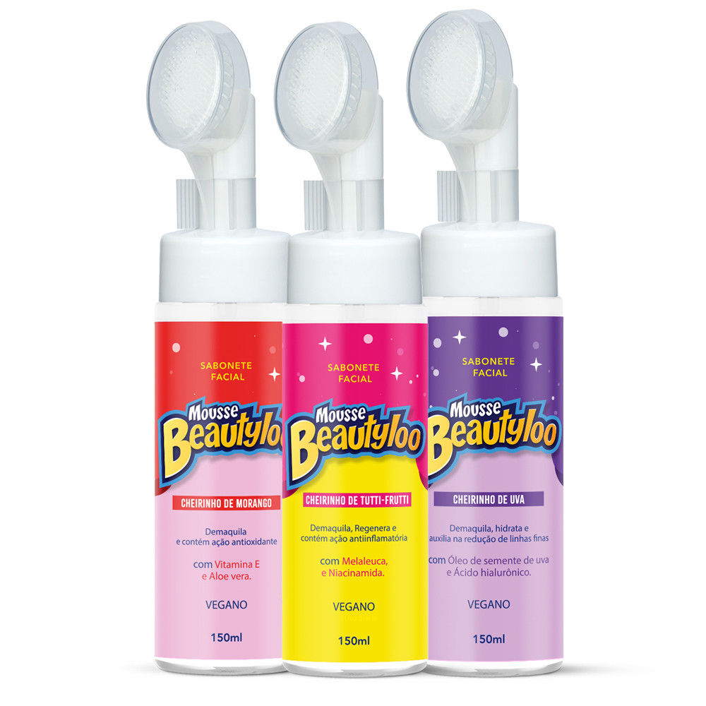 Kit 3 Mousse Facial de Limpeza Beautyloo