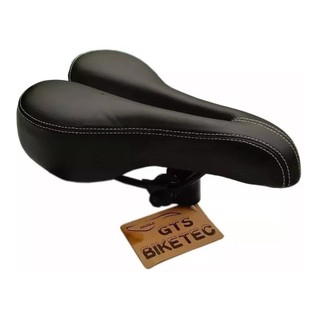 BANCO SELIM VAZADO GTS BIKETEC MTB PRETO COM CARRINHO E CONFORTO