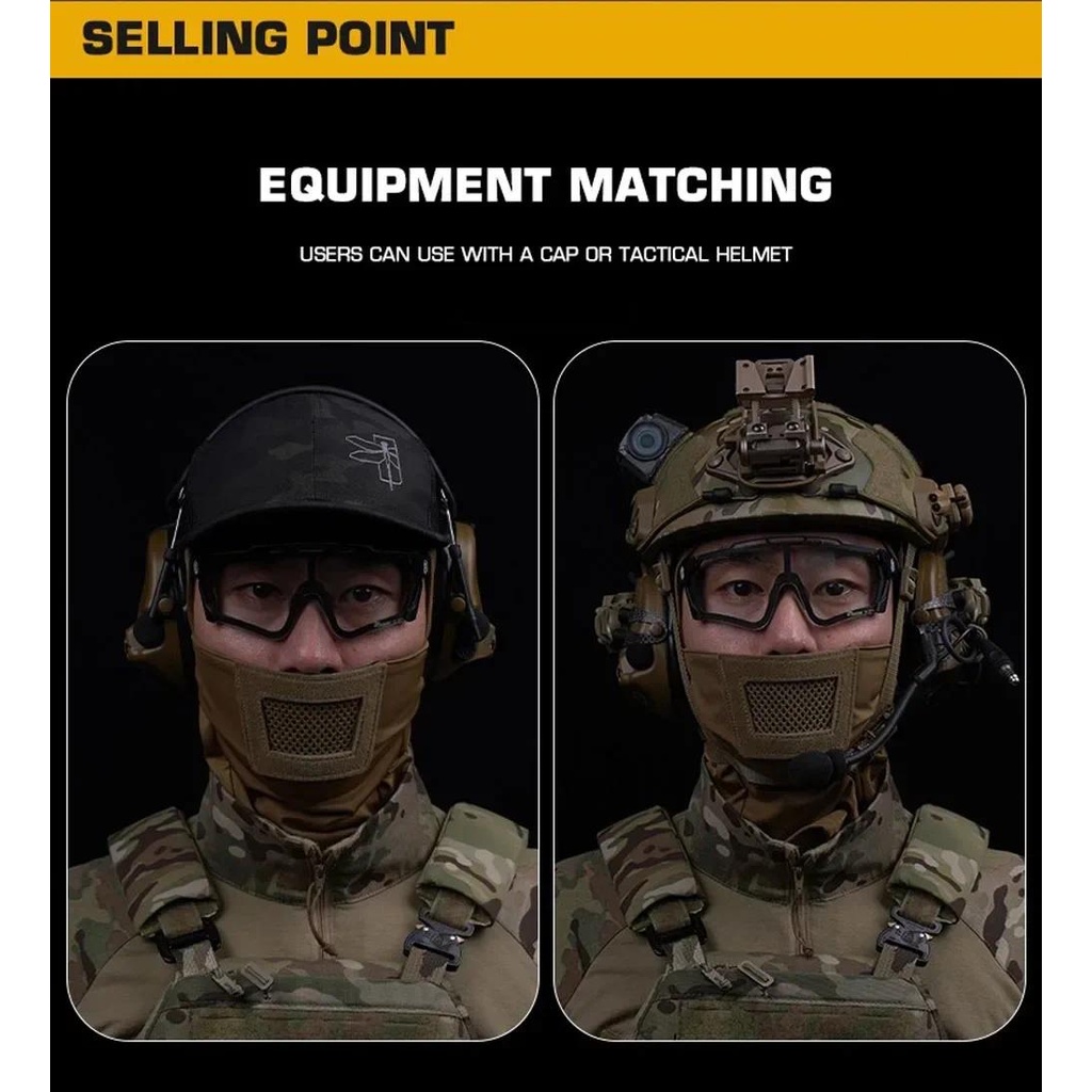 Máscara De Airsoft Para Homens Tática Balaclava Chapelaria Proteção Facial Completa Cavaleiro Headwear Paintball Caça Es em Oferta na Shopee