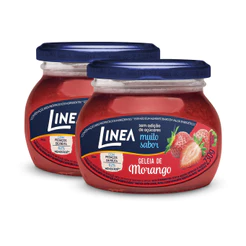 Kit 2 Geleias Linea Sabor Morango de 230g