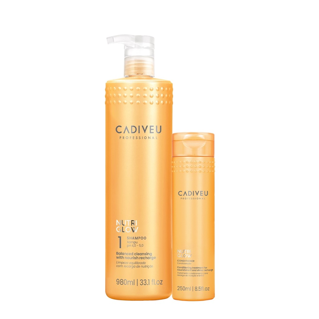 Kit Cadiveu Professional Nutri Glow Shampoo G e Condicionador P (2 produtos) em Oferta na Shopee