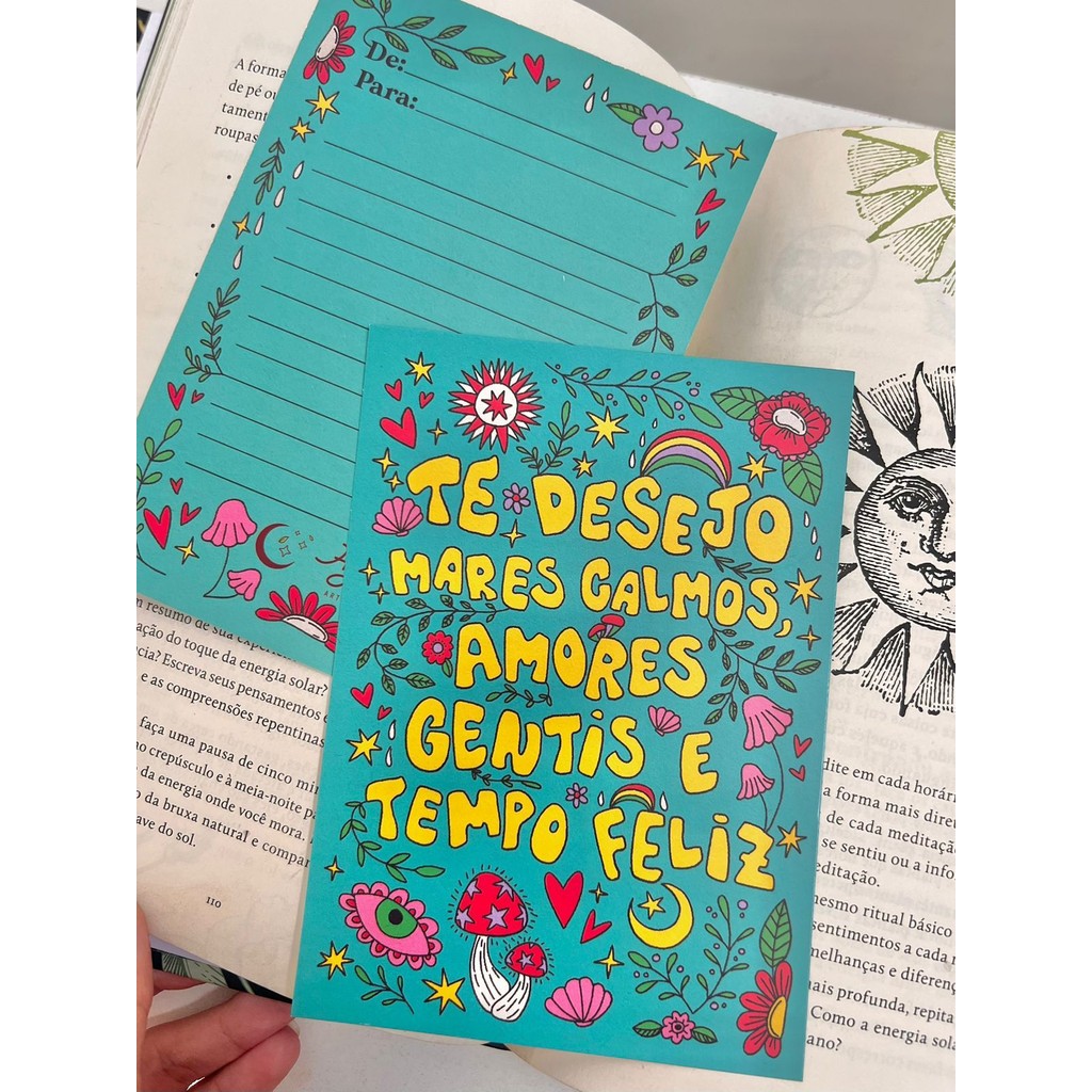 Cartão Hippie Mares Calmos em Oferta na Shopee