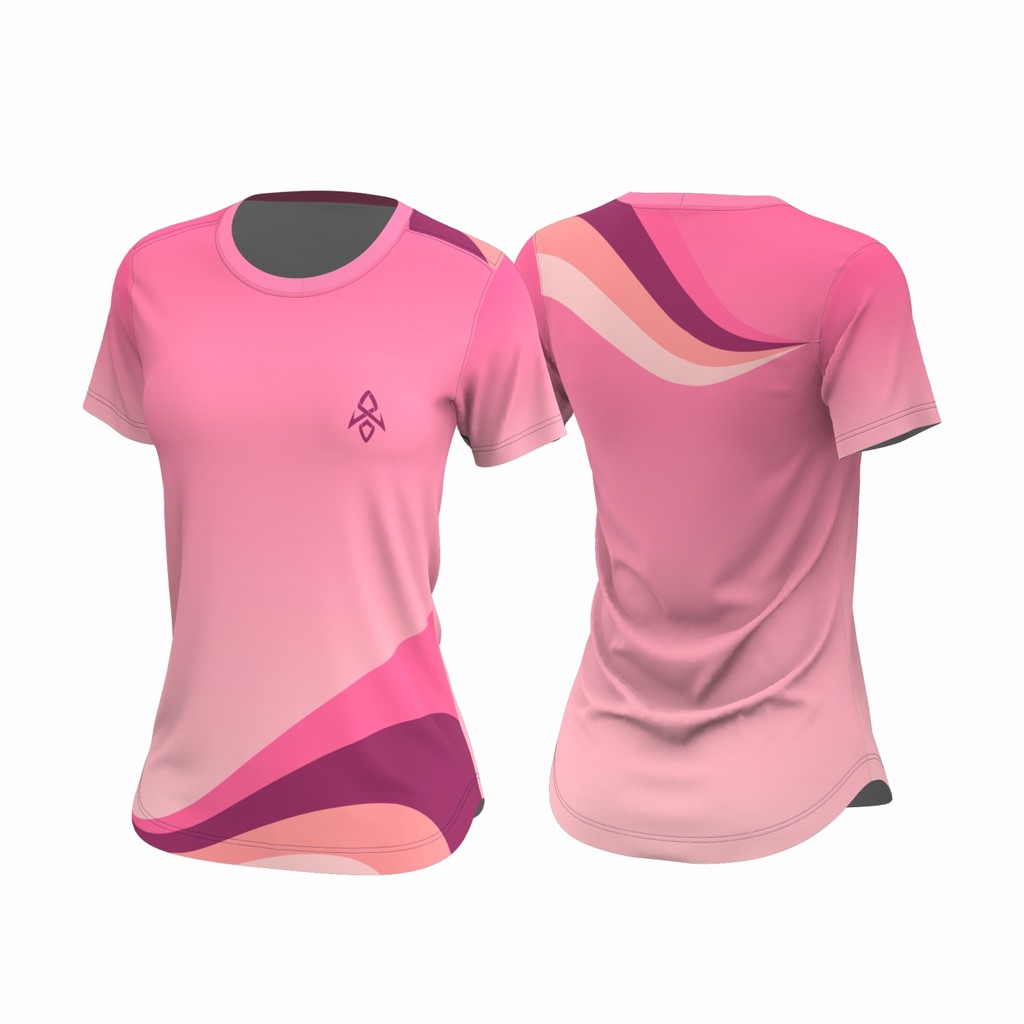 Camiseta Feminina Dry RCKT41 Rosa Curvas Uv50, Promoção!! em Oferta na Shopee