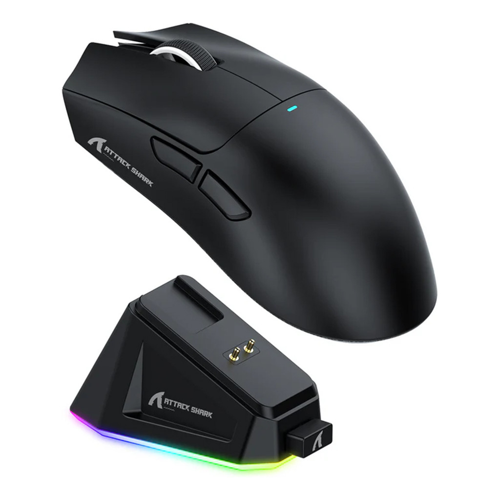 Mouse Gamer Sem Fio Bluetooth 2.4g Attack Shark 22000dpi Paw3311 X11