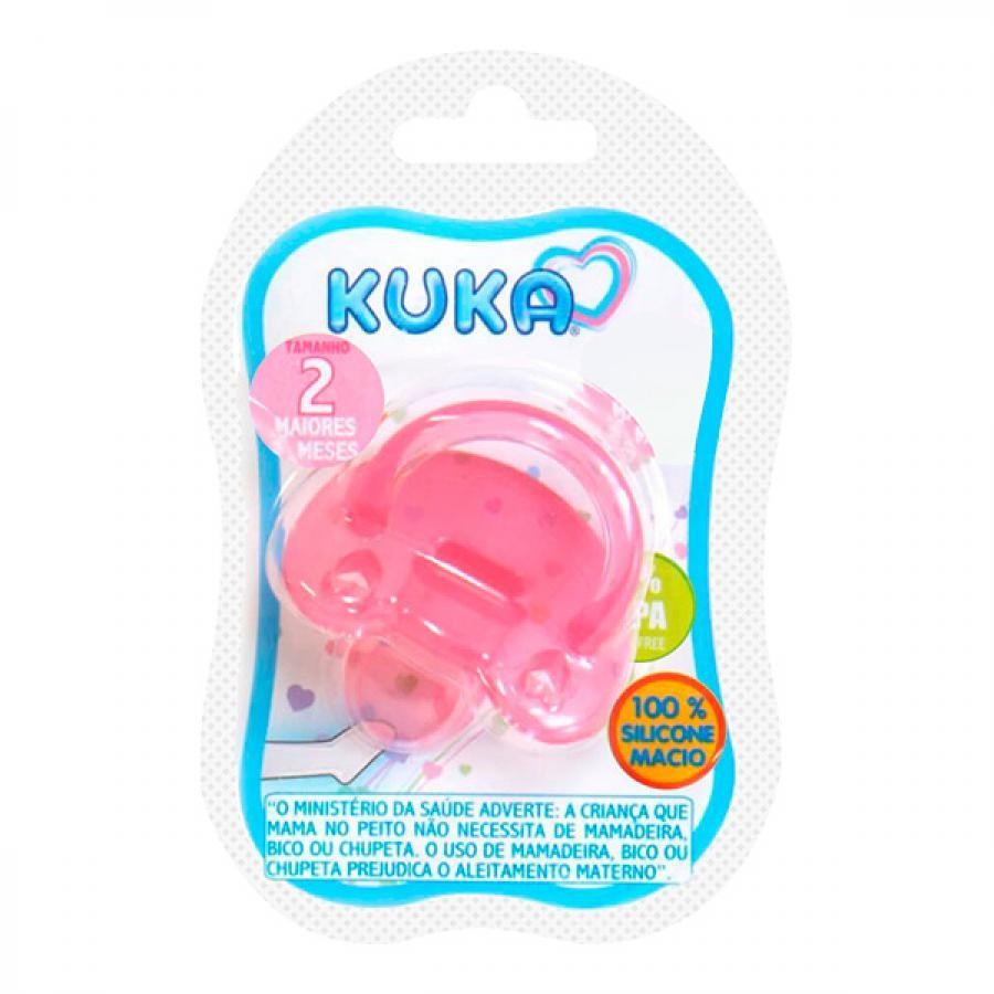 Chupeta Kuka Rosa Bico Ortodontico N.2