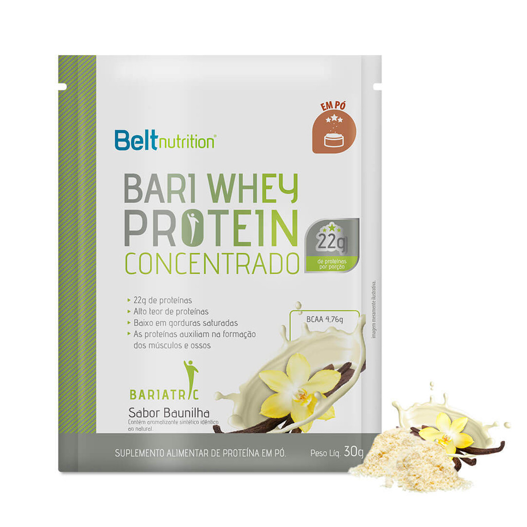 💪 Whey Protein Belt Bari Baunilha 30g | 22g de Proteína | Pós-Bariátrica