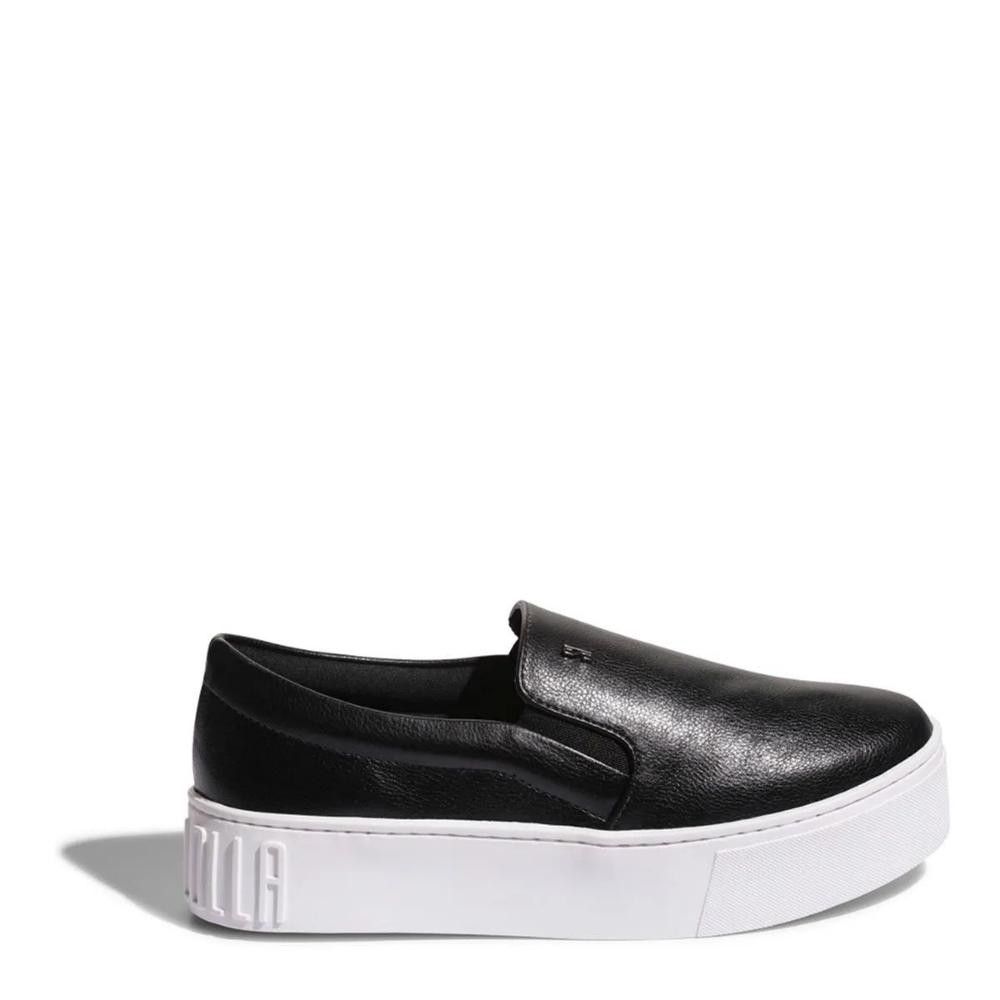 Tênis Slip On Santa Lolla Flatform New Pele Preto