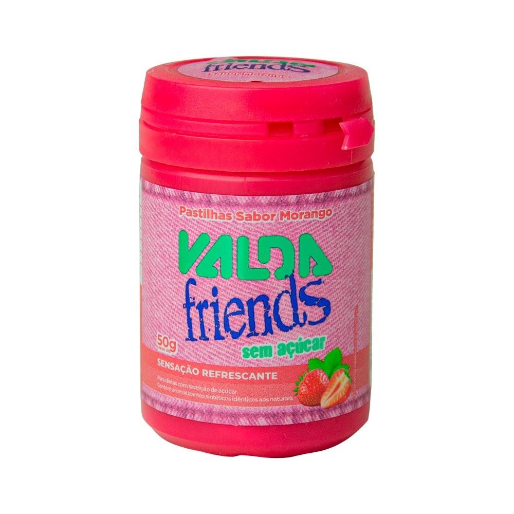 Pastilha Sem Acucar Valda Friends Morango 50g em Oferta na Shopee