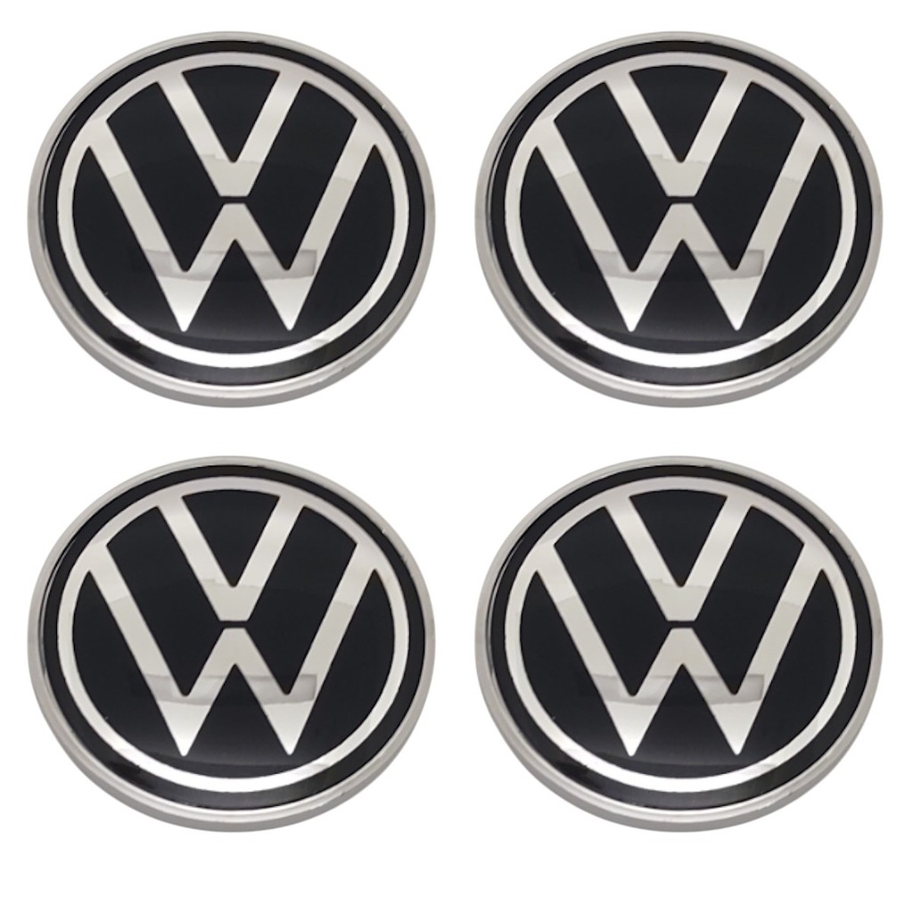 Kit 4 Calota Central Vw Compatível c/Roda Monacco Tsw