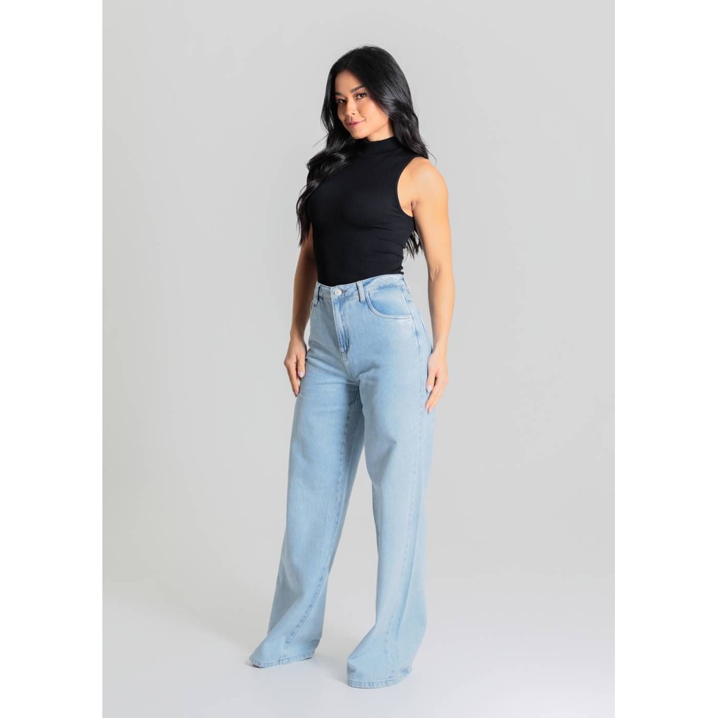 Detalhes do Calça Jeans Sawary Wide Leg - 280310