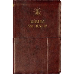 Bíblia Sagrada Slim | ACF | Couro-Soft Marrom com Bolso