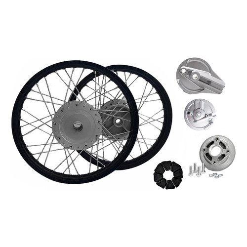 Par Aro Ferro Preto Roda Raio 4mm Cg Fan Titan 150 + Espelhos + Flange