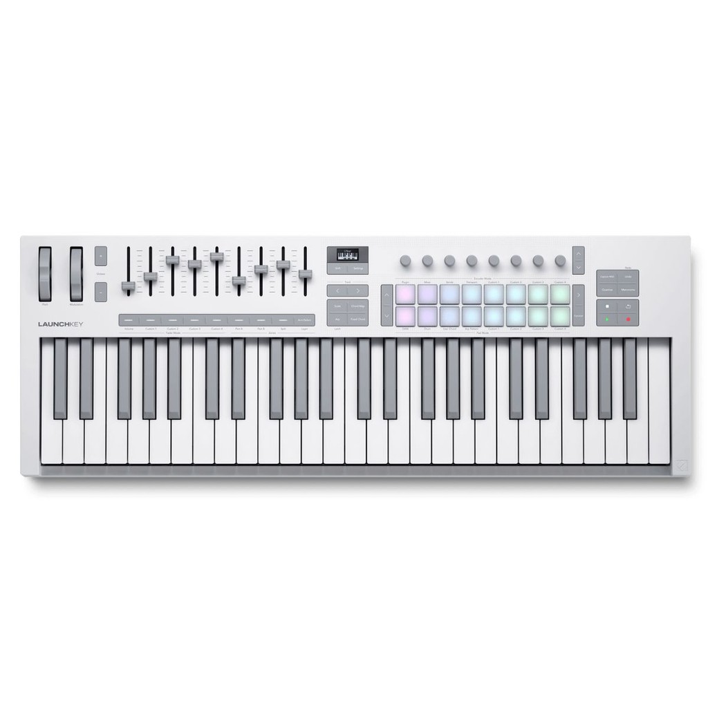 Teclado Controlador Novation Launchkey 49 MK4 49 Teclas Branco