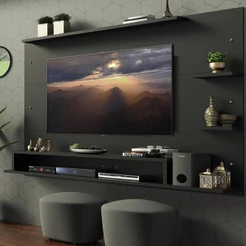 Painel Para Até 60 Polegadas Madesa Alfa Preto