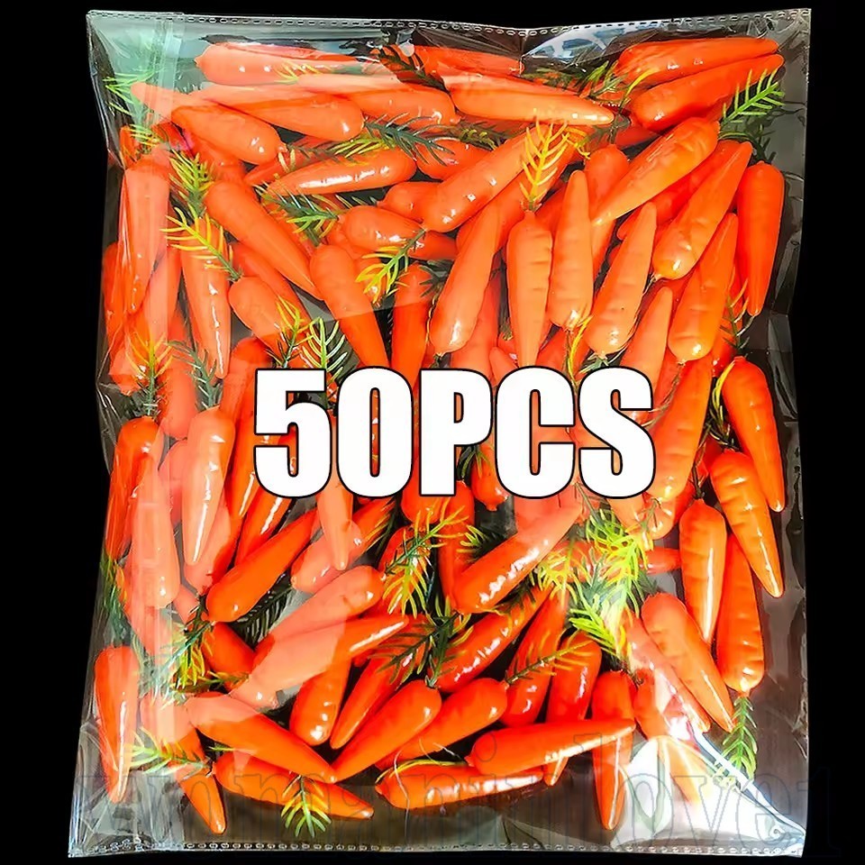 10-50 Unidades De Cenoura De Espuma Artificial-Decoração De Páscoa-Simulação De Plantas Falsas Mini Cenouras Legumes Fal em Oferta na Shopee