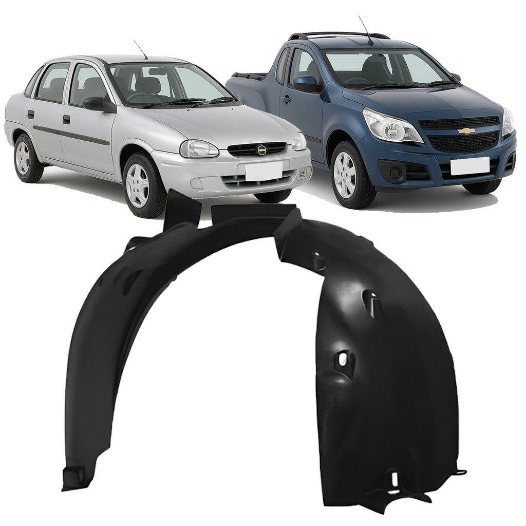 Parabarro Dianteiro Preto Liso Semirrígido Corsa Montana 2002 a 2011