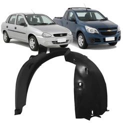 Parabarro Dianteiro Preto Liso Semirrígido Corsa Montana 2002 a 2011