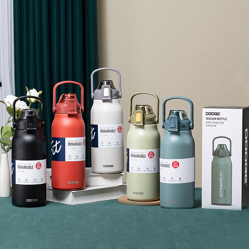 Garrafa Térmica de água 650/1700/2500ml Grande Capacidade Aço Inox Isolado Cup de Academia em Oferta na Shopee