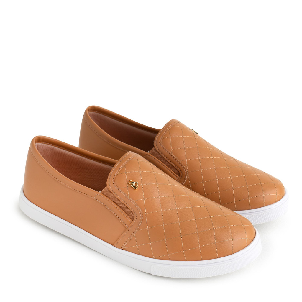 Tênis Slip On Nude Mel Detalhe Costuras SAPPORO_2 - Women Shoes