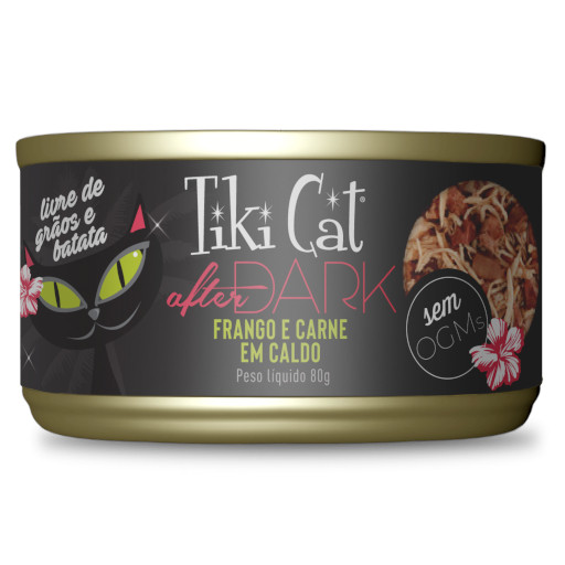 TIKI CAT AFTER DARK FRANGO & CARNE 80G LT