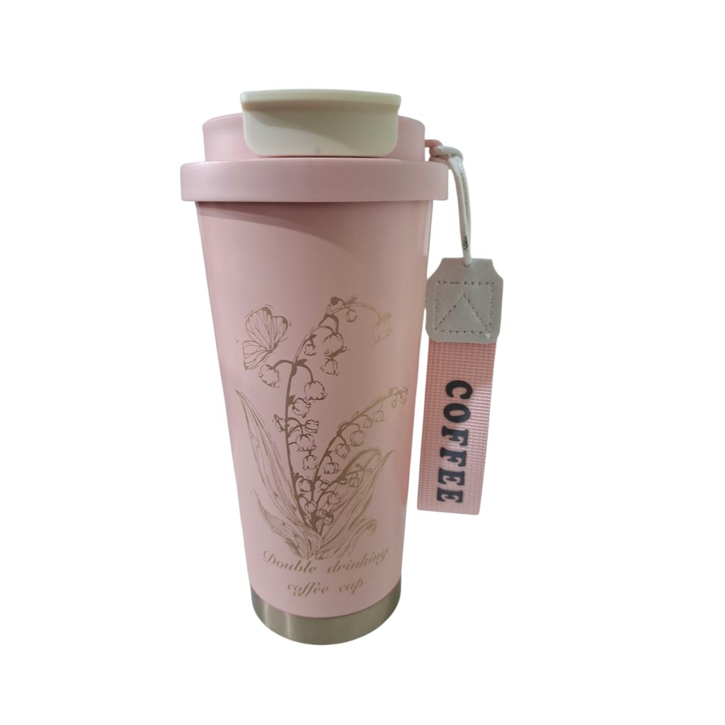 Garrafa Térmica inox  Aço Inoxidável De Copo Termica Flor 500ml