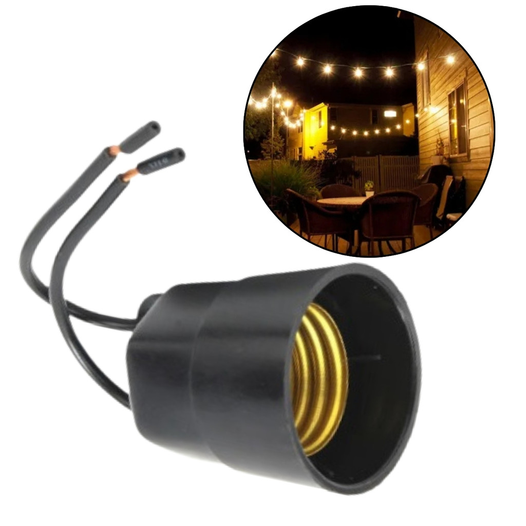Soquete com Rabicho Minion Preto Bocal para Lâmpada E27 Utilimix Conector de Luz Instalação Elétrica Prática Casa