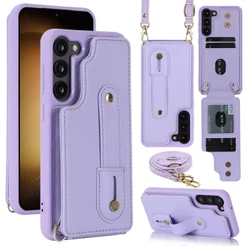 Para Samsung Galaxy A54 A53 A52 A34 A13 A14 5G Crossbody Carteira Caso De Telefone Duplo Botão Magnético Slot Cartão Des