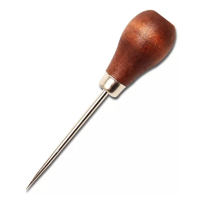 Furador Manual 11,5cm Artesanato Circulo Agulhão de Madeira Perfeito para Patchwork Couro Artesanato
