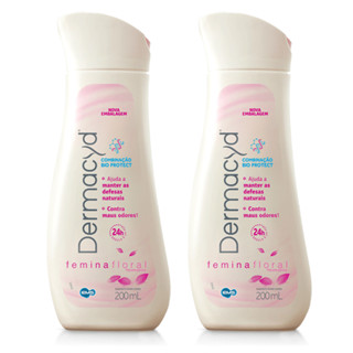 KIT C/2 SABONETE LÍQUIDO ÍNTIMO FEMINA FLORAL DERMACYD 200ML em Oferta na Shopee