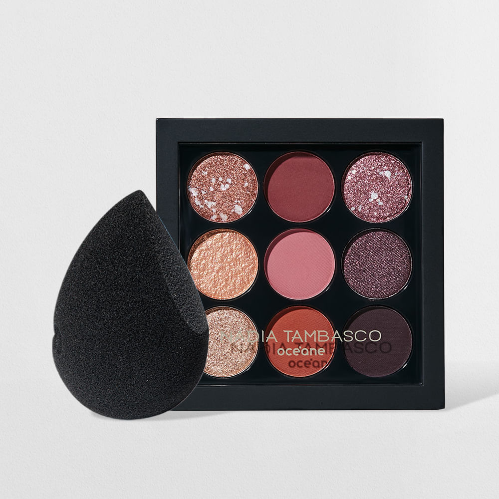 Kit Paleta de Sombras To Go My Glam + Esponja Flat Drop Océane Edition (2 Produtos) - Beauty