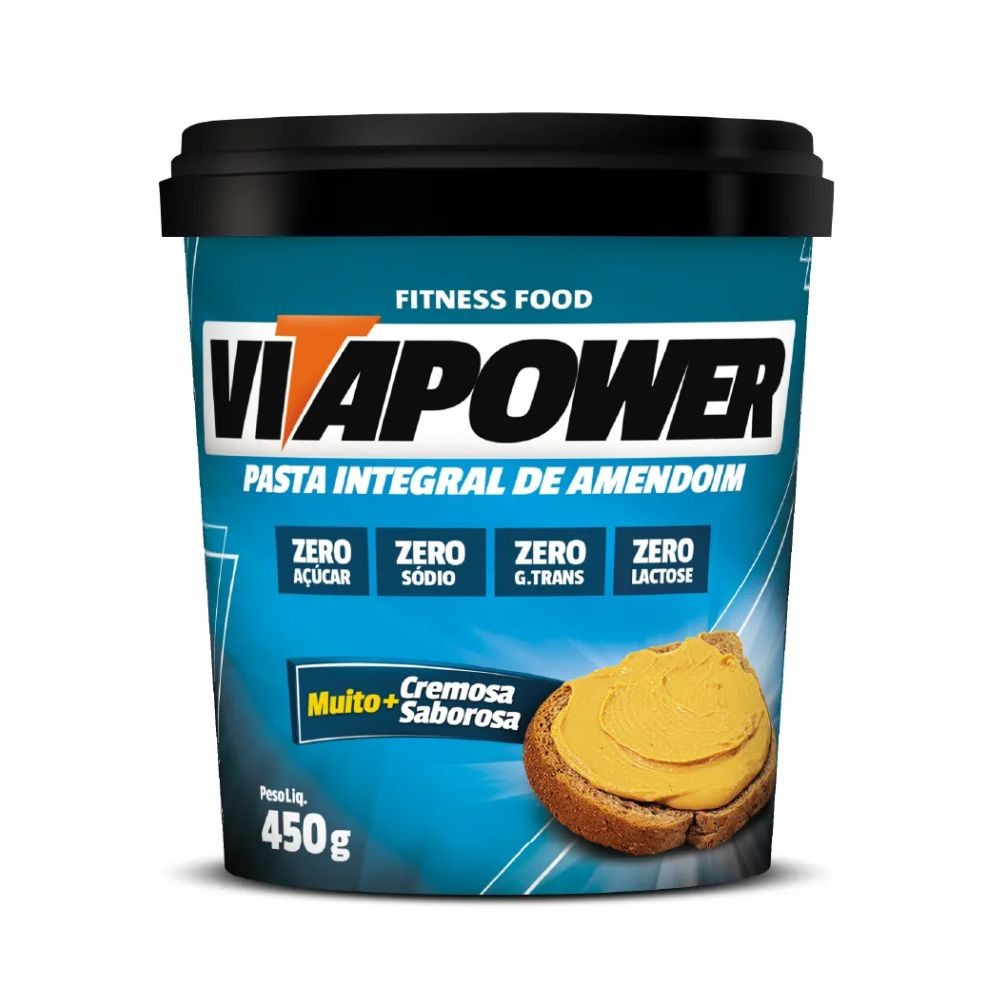 Pasta de Amendoim Vitapower Integral Cremosa 450g - Food & Beverages