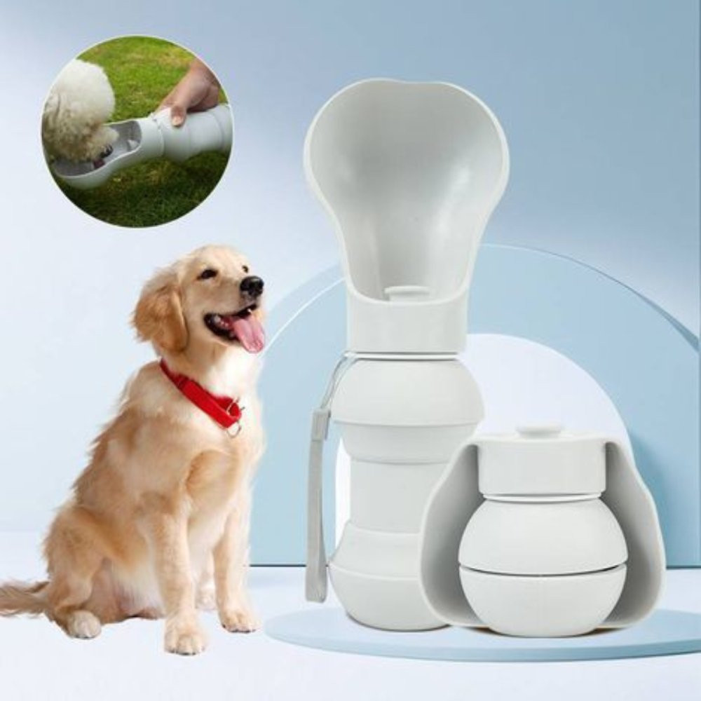 Bebedouro garrafinha Portátil Para Pets Silicone dobrável cachorro gato