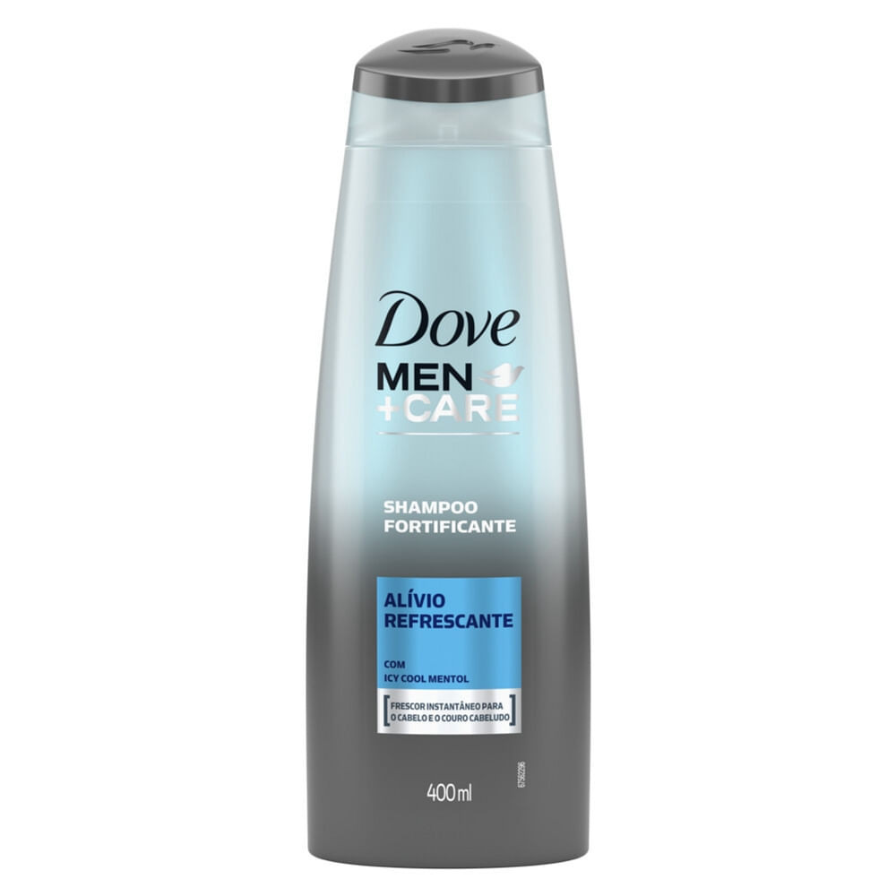 Shampoo Fortificante Dove Alívio Refrescante com Ice Cool Mentol 400ml - Beauty