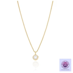 Gargantilha Rommanel Ponto De Luz Justa Banhado a Ouro 532005