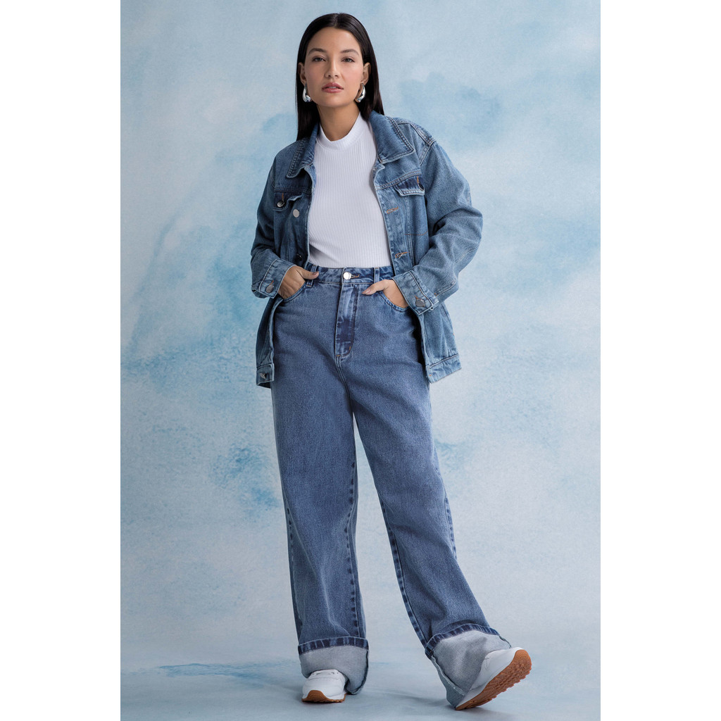 Jaqueta Feminina Jeans Oversized Marialícia Azul - Women Clothes