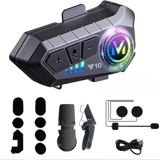 Y10 Motocicleta Sem Fio Bluetooth 5.3 Fone De Ouvido Capacete Kit De Chamadas Mãos Livres À Prova D''Água Intercom FLUX em Oferta na Shopee