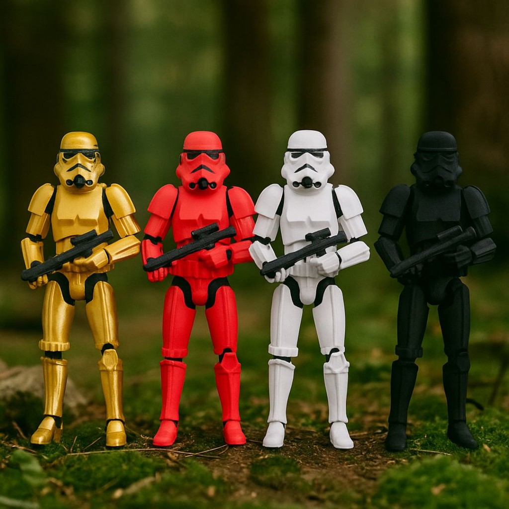Boneco Stormtrooper Star Wars Articulado Figura de Ação Dummy 13 Divertido Poses Dinamicas Action