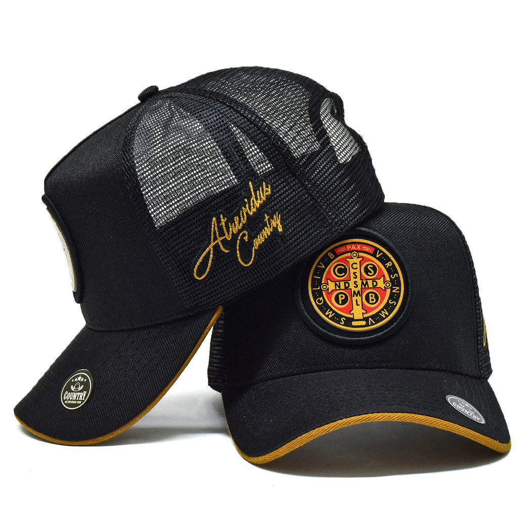 Boné Medalha São Bento Trucker Telinha Atrevidu’s Country em Oferta na Shopee