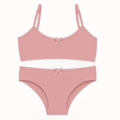 Kit 5 Conjuntos Lingerie Infantil - Conforto e Estilo com Calcinha e Top