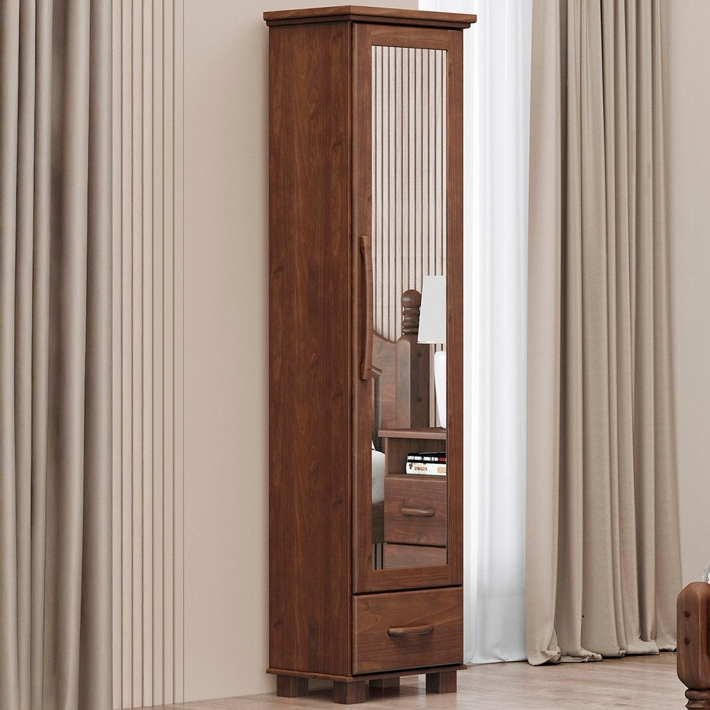 Sapateira de Madeira 47cm 1 Porta Com Espelho Eduarda Café F07 - Mpozenato em Oferta na Shopee