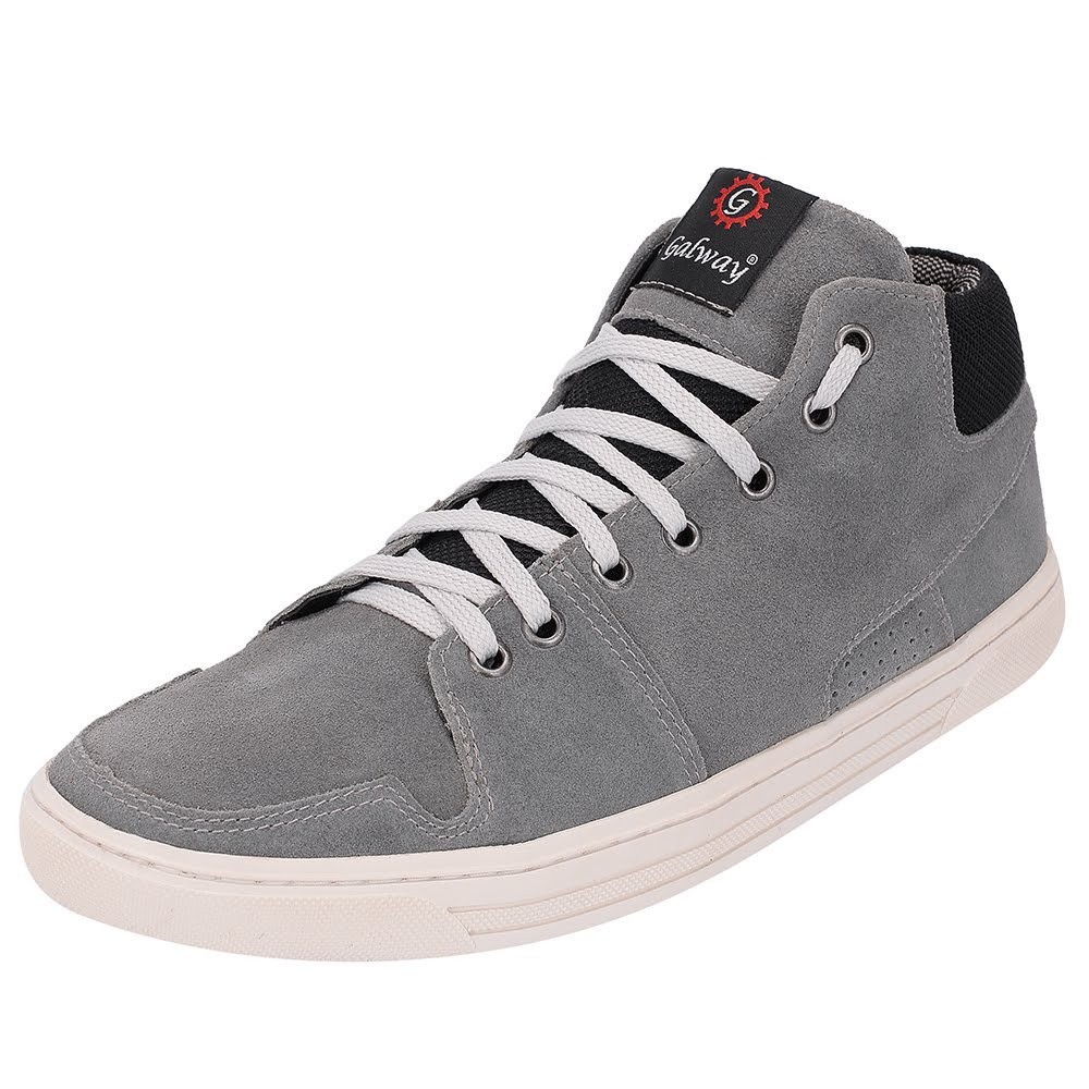 Tênis Masculino Casual Couro Camurça Cano Alto Galway 865CRM Estilo Urbano Conforto Moda Streetwear